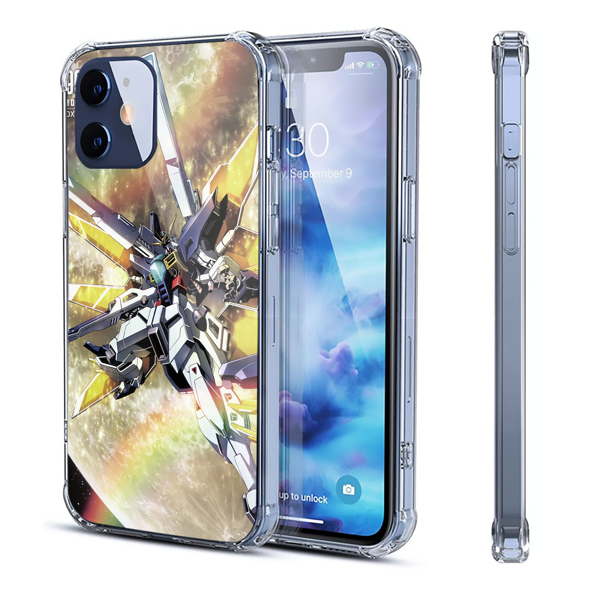 （画像用） 機動戦士ガンダム Mobile Suit Gundam 【iPhone 12シリーズ対応】透明スマホケース（クリアソフトケース）